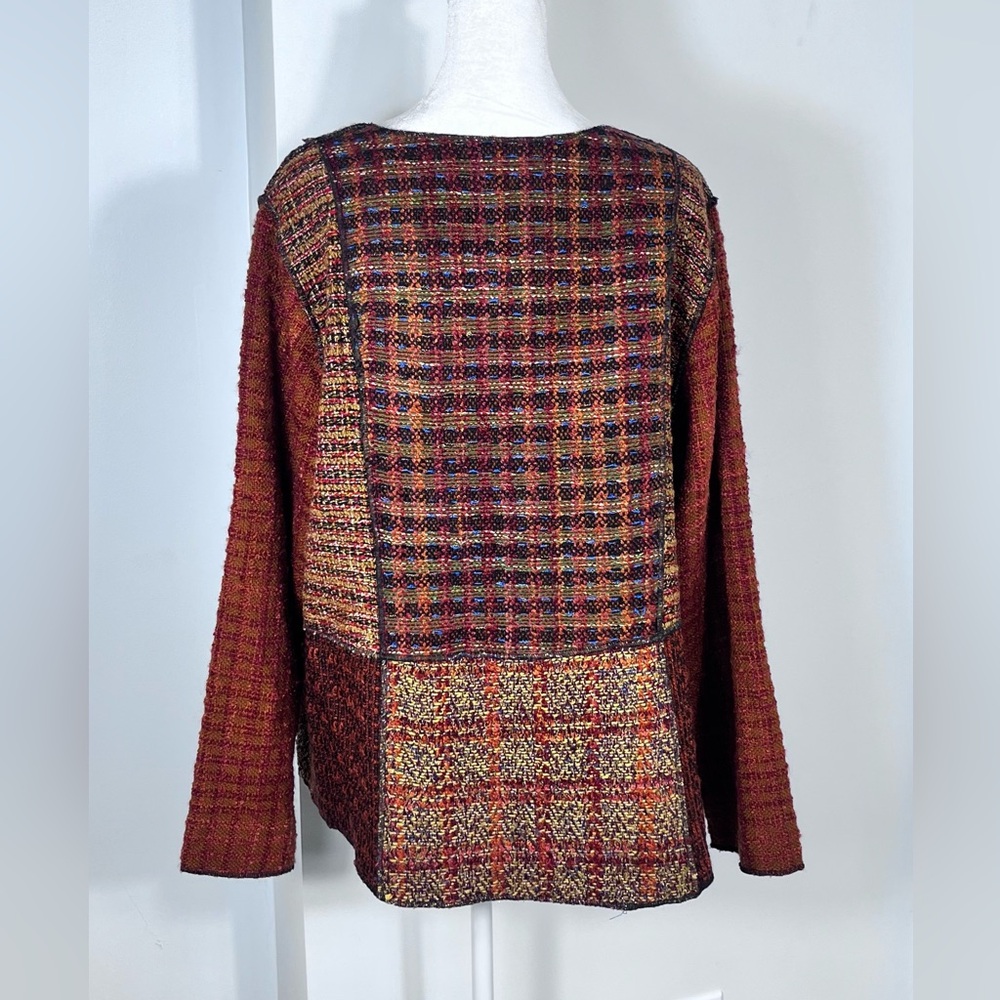 Coldwater Creek. Patchwork Jacket, One Button Clo… - image 3